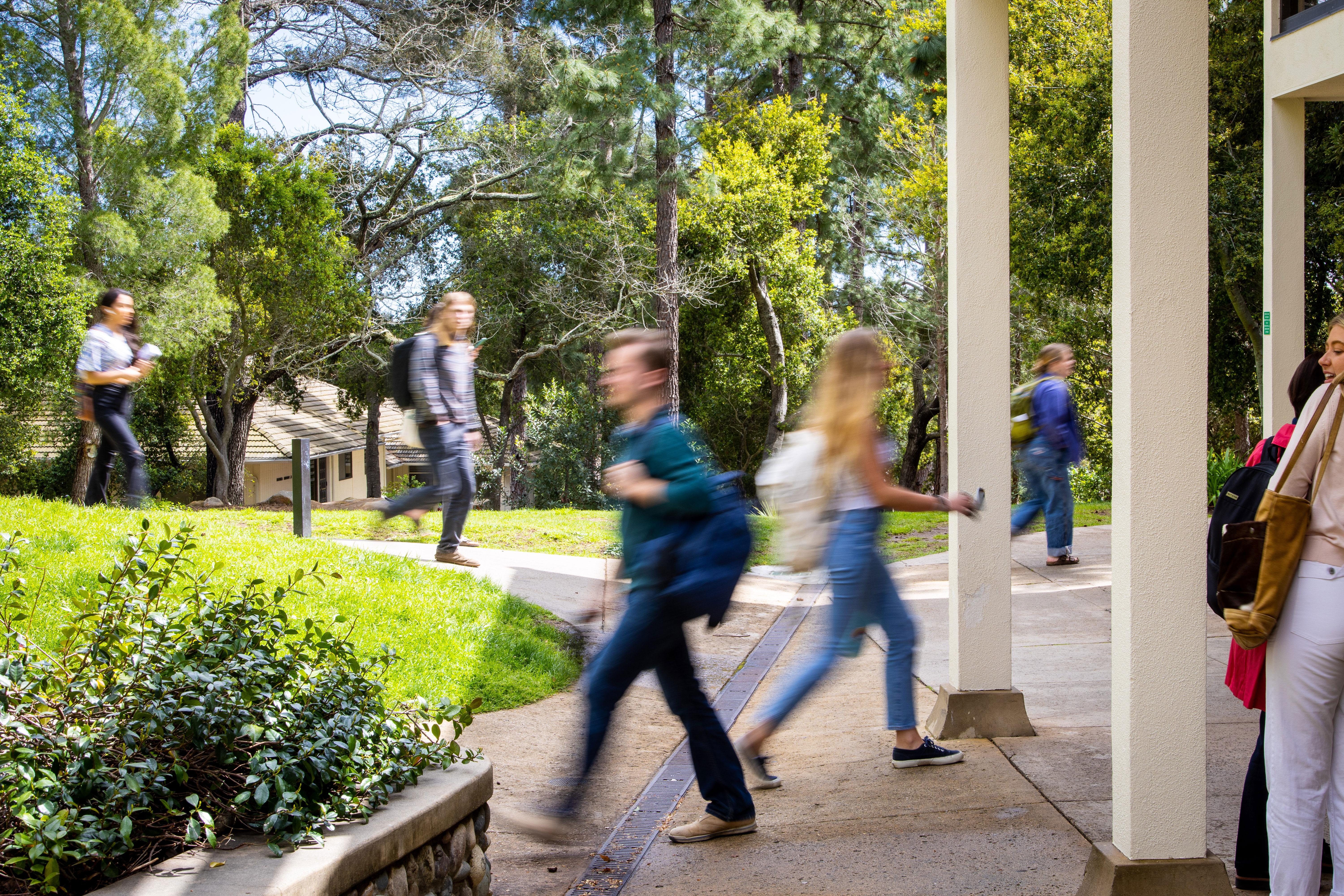 Walking Across Campus